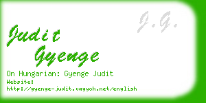 judit gyenge business card